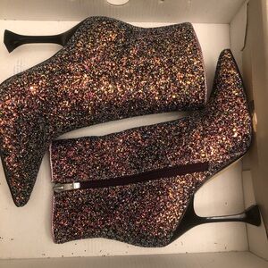 MARC FISHER SPARKLY BOOTIES NEVER WORN